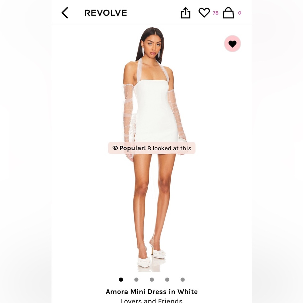Lovers and friends amora mini dress in white